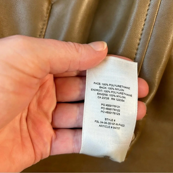 Aritzia Wilfred Adele Pant Flared Wide Leg Vegan Faux Leather Trouser High Rise - Picture 15 of 16